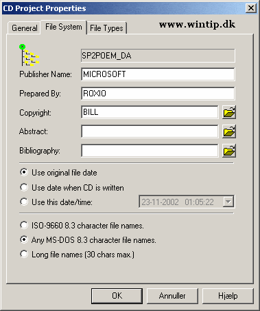 Cd proberties - File System